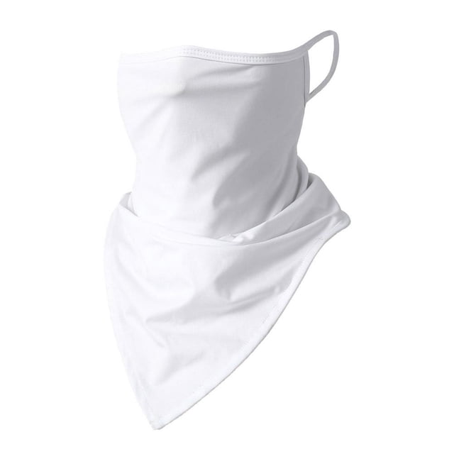 Ear Loop Triangle Mask, Ice Silk & Polyester, Sun Protection for Cycling Running, Multifunctional Headscarf Face Cover, Breathable