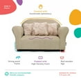 thumbnail image 5 of Keet Plush Kids Sofa with Accent Pillows - Khaki, 5 of 7