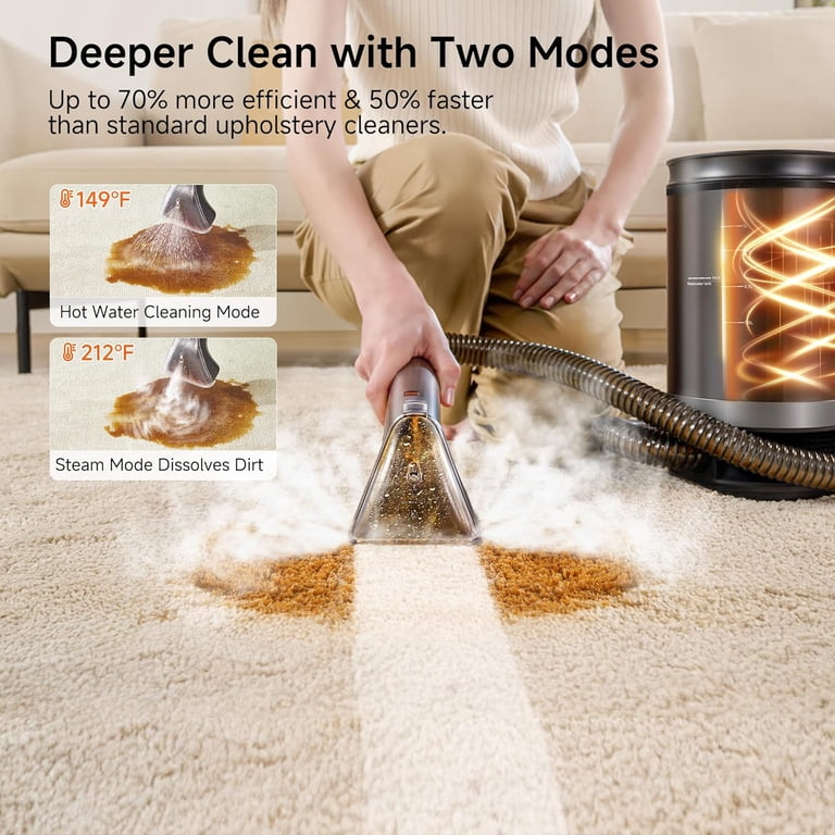uwant Portable Steam&Heating Carpet&Upholstery Cleaner Machine