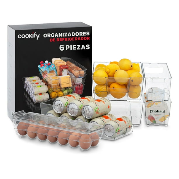Set de 6 Organizadores para Refrigerador + 1 Tapa Cookify Multiusos