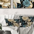 thumbnail image 3 of Designart "Sky Blue Petal Harmony" Floral Printed Throw Pillow, 3 of 5