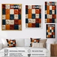 thumbnail image 4 of Designart "Earth-Toned Tiles Palette I" Geometric Canvas Wall Art - Modern Orange Abstract Tile Entryway Wall Art, 4 of 6