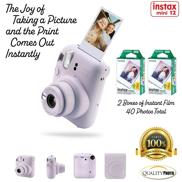 Fujifilm Instax Mini 12 Instant Camera with Case, 40 Fuji Films