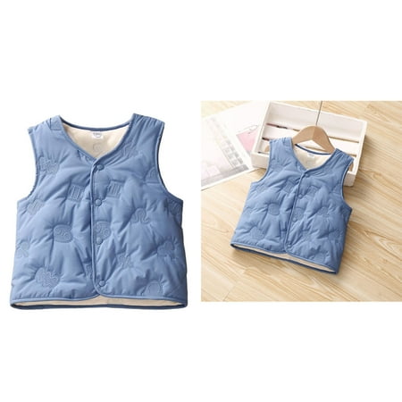 Kids Puffer Down Vest Kids Boys Winter Vest Lightweight Button Down Cute Jackets Sleeveless Kids Girls Fall Jacket 4-5 Years