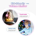 thumbnail image 3 of Auriculares vinamass A63 Kids con límite de volumen de 85 dB para niños pequeños, 3 of 6