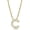 Gold, variant on Initial Letter C Necklace, Moissanite, 925 Sterling Silver, Yellow Gold Vermeil