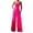 Hot Pink, variant on Women's Jumpsuit Romper Strapless Design Waist Defining Wide Leg Summer Party Casual Wear One Piece Outfit for Women