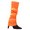 Orange, variant on Winter Womens Fashion Leg Warmers Adult Junior 80s Ribbed Knitted Long Socks for Party Sports Casual Socks, 1 Pair