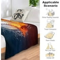 thumbnail image 5 of Baseball Blanket 3D Print Throw Blanket Softball in Fire and Water Flannel Soft Plush Sport Throw for Kids Boys All Season Couch Bed Sofa Home Decor 50"x40", 5 of 6
