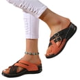 thumbnail image 2 of Willtoo 2026 Orthopedic Casual Sandals for Women Arch Support Summer Flat Sandals Wide Width Slip on Non Slip Beach Slippers Comfortable 2026 2026 Orthopedic Shoes, 2 of 5