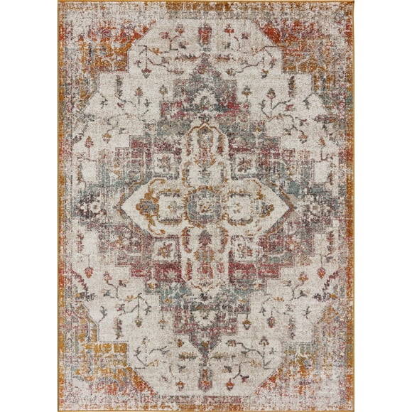 Multicolor Ottoman Terra Antique Area Rug Soft Carpet Mat For Living Room Size 6’7″x9’2″ feet (200×280 cm) and 4x5, 5x7, 7x9, 8x12