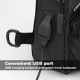 thumbnail image 4 of Mochila pequeña de viaje antisalpicaduras con carga USB y bolsa de pecho, 4 of 5