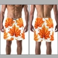 thumbnail image 3 of luoweisi Men's Beach Shorts Quick Dry Swim Trunks with Mesh Lining Maple Leaf L, 3 of 5
