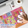 thumbnail image 4 of Long Mouse Pads for Desk,Pioneer Flower Floral Print Pattern Desk Mats on Top Of Desks, Desk Mouse Pad Extra Large with 3mm Non-Slip Base and Stitched Edge for Gaming,Office,Work,Home 31.5"x11.8", 4 of 6