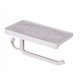 thumbnail image 1 of Soporte para papel de cocina blanco para inodoro, portarrollos de papel para teléfono móvil antiguo de aluminio espacial, estante de almacenamiento para caja de pañuelos de estilo europeo, 1 of 5