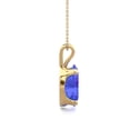 thumbnail image 2 of SuperJeweler 1 1/3 Carat Oval Shape Tanzanite Necklace In 14K Yellow Gold Over Sterling Silver, 18 Inches For Women, 2 of 5
