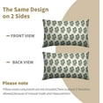 thumbnail image 5 of Green Floral Block Print Lumbar Pillow Covers 12x20 Set of 2 Chinoiserie Flower Leaves Outdoor Decorative Throw Pillows Rectangle Pillowcases Decor for Home Sofa Couch Bed, 5 of 6