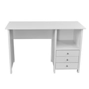 Techni Mobili Contemporary 3-Drawer Computer Desk, White