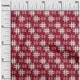 thumbnail image 1 of oneOone Polyester Lycra Fabric Check Kasuri Printed Fabric 1 Yard 56 Inch Wide, 1 of 4