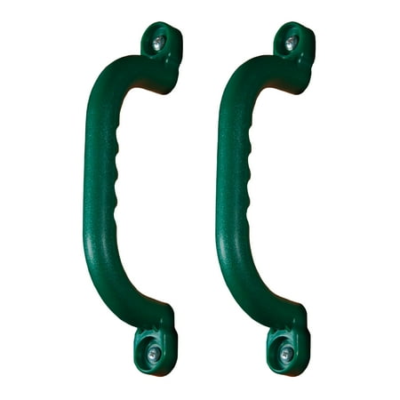 Gorilla Playsets Plastic Safety Handles, Green (2-Pack)