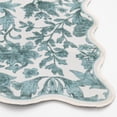 thumbnail image 6 of Mainstays Green Feather Faux Fur Scalloped Indoor Area Rug, 7'x10', 6 of 8