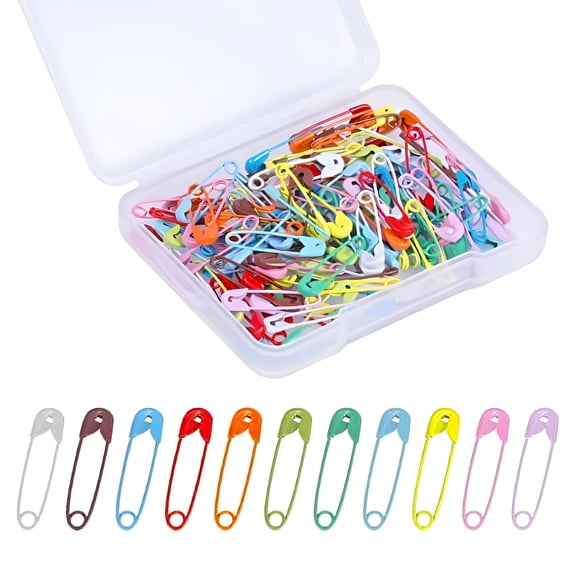 TUWAFE 120 Pcs 19Mm Safety Pins,Mini Safety Pins Metal Safety Pins for Art Craft Sewing Jewelry Making (Colored)