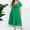 Green, variant on Summer Dresses for Women 2025 Plus Size Bubble Short Sleeve V Neck Sexy Women Dress High Waist Swing Loose Fit Casual Sundress Cocktail Party Sales