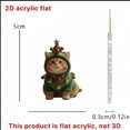 thumbnail image 2 of Hangs2 2D Acrylic Cat Themed Rearview Ornament And Keychain For Indoor And Holiday Use, 2 of 5