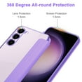 thumbnail image 6 of Petocase for Samsung Galaxy S23 Plus Case [RFID Blocking] with 2 Tempered Screen Protectors,Slim Folio Flip Cover PU Leather Wallet Cover with Build in Lens Protector Clear Soft TPU Back,Purple, 6 of 7