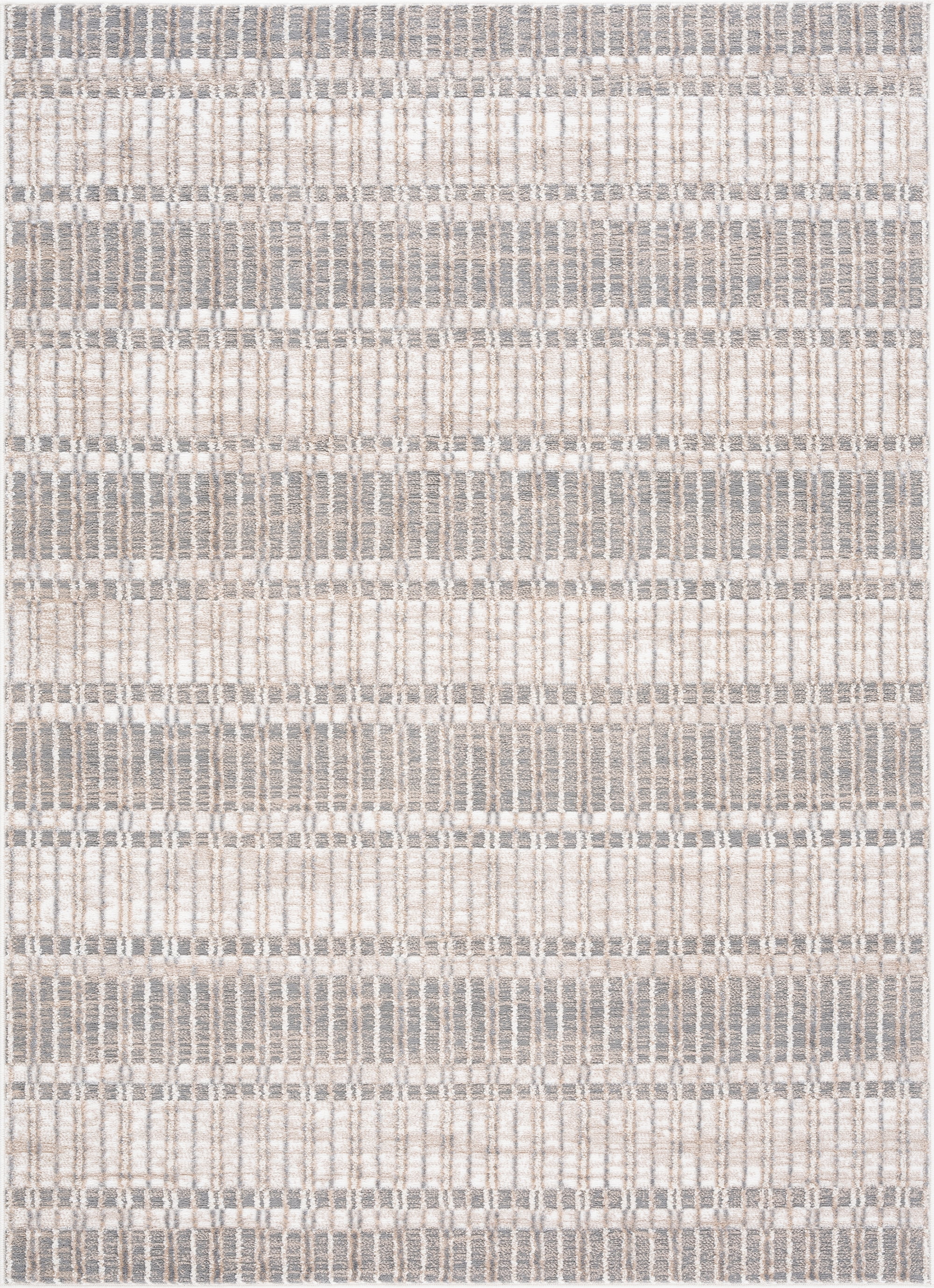 Alpha Transitional 9' x 12' Beige and Gray Polyester Indoor Area Rug
