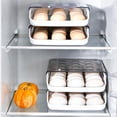 thumbnail image 5 of Naiovety Caja de huevos rodante automática Gran capacidad de almacenamiento Contenedor de huevos de cocina Cajón de huevos anti-rotura Organizador de Organizadores de utensilios de cocina Gris Naiovety HA026958-01, 5 of 5