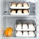 thumbnail image 5 of Wosthever Caja de huevos rodante automática Gran capacidad de almacenamiento Contenedor de huevos de cocina Cajón de huevos anti-rotura Organizador de Organizadores de utensilios de cocina Gris Wosthever HA026958-01, 5 of 5