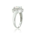 thumbnail image 3 of Created White Opal and CZ Sterling Silver Round Ring, 3 of 5