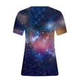 thumbnail image 5 of Wycnly Womens Tops Polka Dot Print V-Neck Short Sleeve Tee Shirts Summer Ladies Casual Breathable Plus Size Tunic Blouses Navy XXXXL Under $5, 5 of 6
