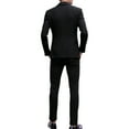 thumbnail image 5 of FAWUUDO Men's Two Piece Classic Regular Fit Suits Jacket and Pant 2 Piece Set Black, 5 of 9