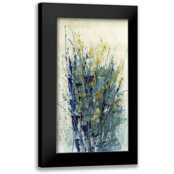 OToole, Tim 9x14 Black Modern Framed Museum Art Print Titled - Indigo Floral II