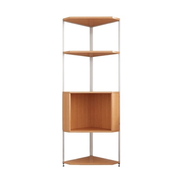 Multi Layer Solid Wood Corner Shelf Bookshelf Living Room Corner Triangular Cabinet