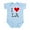 Sky Blue, variant on CafePress - I Love LA Infant Bodysuit - Baby Light Bodysuit, Size Newborn - 24 Months