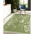 thumbnail image 4 of Paisley Decorative Rug, Oriental Motifs with Swirled Branch and Flower Pattern Bohemian Illustration, Quality Carpet for Bedroom Dorm and Living Room, 6 Sizes, Olive Green, by Ambesonne, 4 of 4