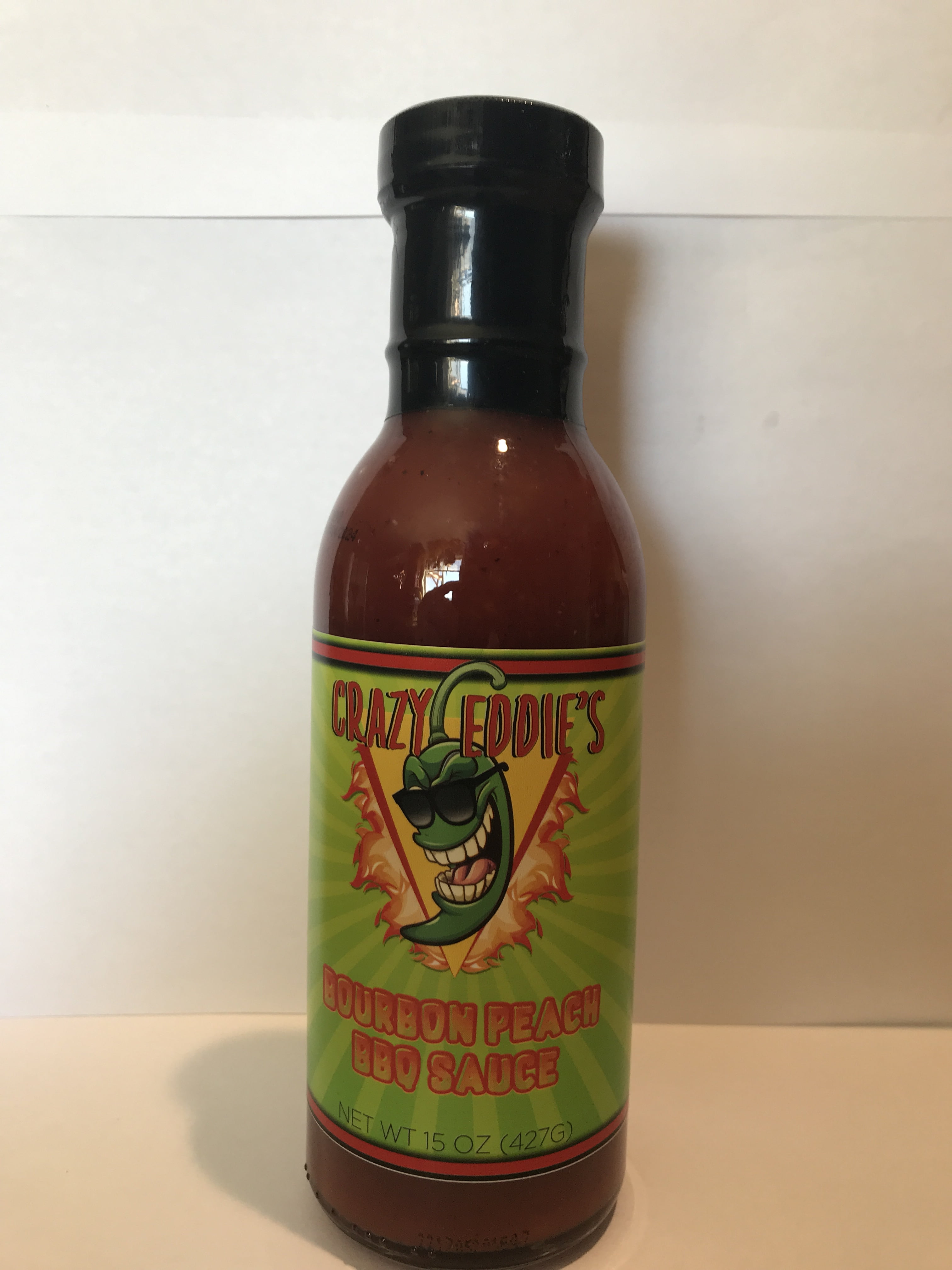 Crazy Eddie's Bourbon Peach BBQ Sauce 14.6 ounce