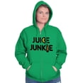 thumbnail image 3 of Juicing Superfood Healthy Lifestyle Zip Up Hoodie Men's Women's Brisco Brands 2X, 3 of 6