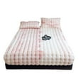 thumbnail image 7 of Faux Fur Sheets Velvet Bed Sheet Synthetic Mattress Cover Breathable Checkered Bed Protectors Cosy Plaid Flannel Quilt Soft Mattress Protector From Velvet Fitted Sheet, 7 of 7