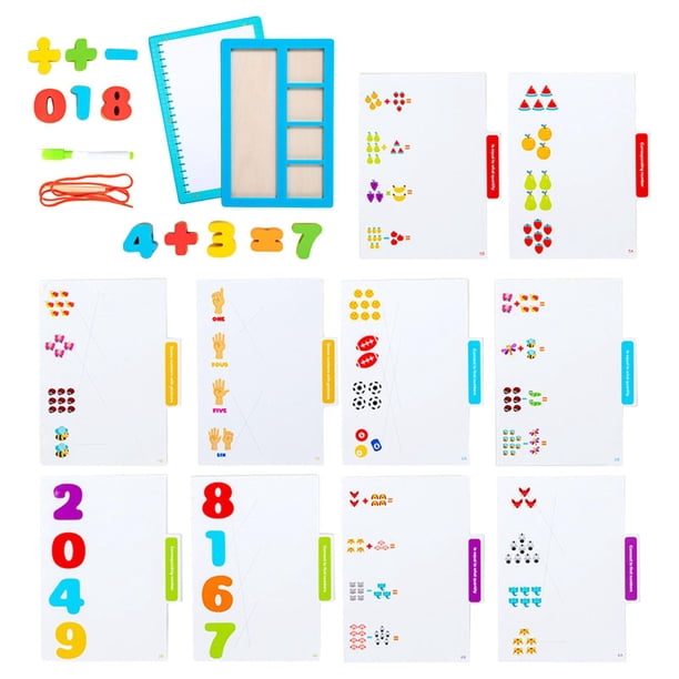 Juegos de memoria de madera Juego de combinación Juego de combinación Cuentas de atar Tablero de dibujo memoria Número