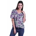 thumbnail image 2 of Moomaya Blouse d'Été Boho à Manches Courtes en Rayonne Imprimée pour Femmes, 2 of 5