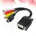 thumbnail image 1 of unbranded Cable Vga Para Conexión De Laptop A TV Con Conectores S-Video Y Audio Línea 3 Negro, 1 of 8