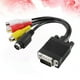 thumbnail image 2 of VGA SVGA a S-Video 3 RCA TV Salida AV Cable adaptador convertidor de salida de TV para computadora portátil PC Televison Negro, 2 of 4