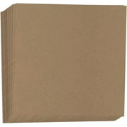 Hamilco Brown Colored Kraft Cardstock Scrapbook Paper 12x12 Heavy Weight 80 lb Cover  25 Pack