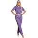 thumbnail image 1 of Conjunto Deportivo Casual para Mujer Unitalla Set de Blusa Manga Corta y Pants Recto Tela Stretch Rayada Súper Cómoda, 1 of 5
