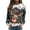 Dark Gray, variant on KANG Print Casual Crewneck Pullover Sweater Soft Warm Winter Holiday Graphic Long Sleeve For Ladies Cozy Loungewear Outfit