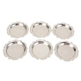 thumbnail image 2 of Bandeja Tallada De Metal, Patrón Grabado Material De aleación De Zinc Resistente A La Corrosión 6 Bandejas Decorativas De 9 Cm Para Aperitivos De Frutas, 2 of 7